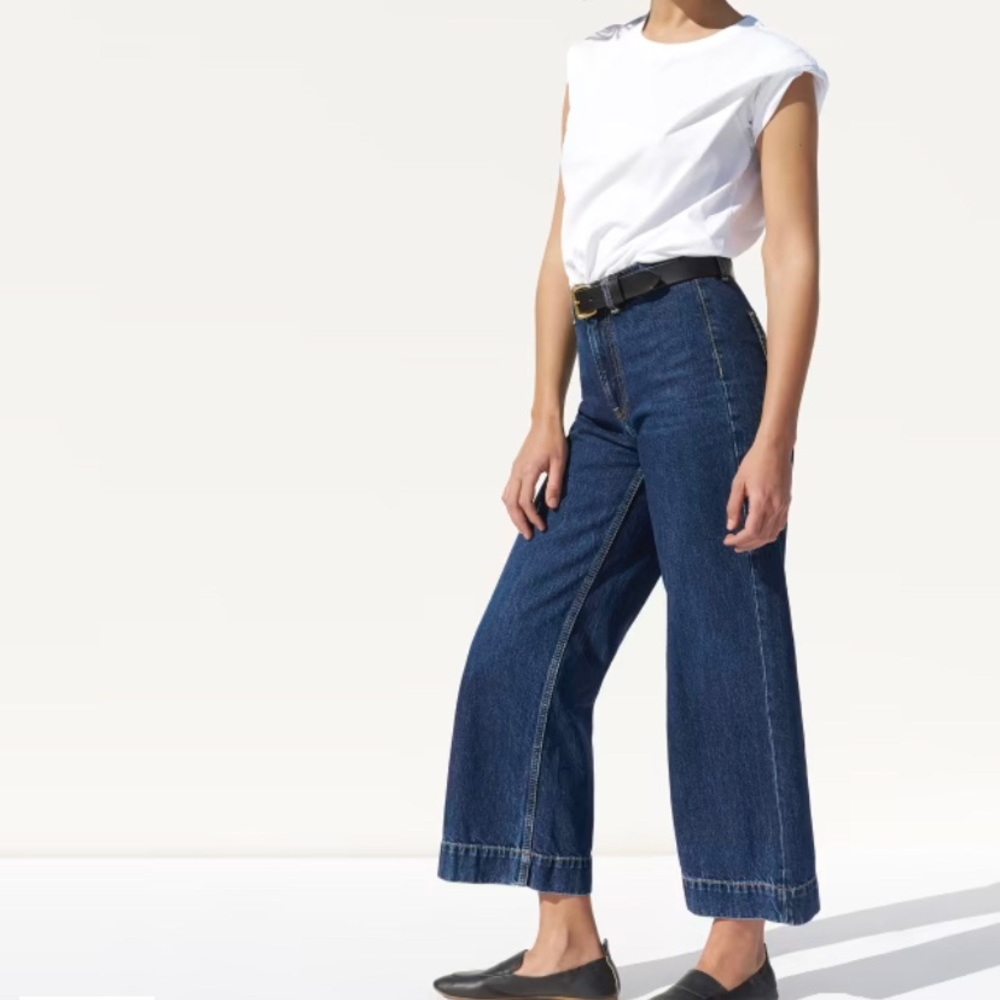 Everlane Wide Leg Crop Jean - Indigo - Size 27